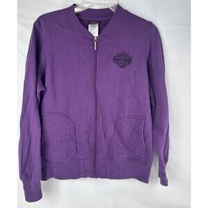 Harley-Davidson Women’s Zip up Hoodie Purple Size Large Motorcycle El Paso Texas